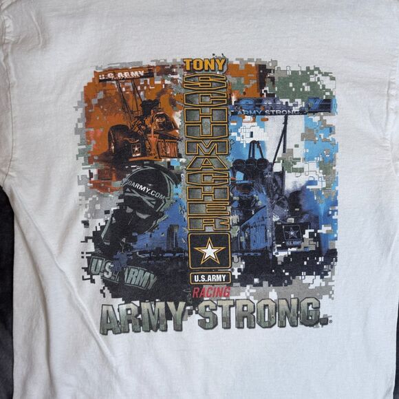 Vintage Y2K Tony Schumacher U.S Army Racing Signed Short Sleeve Graphic Shirt L - Picture 7 of 7